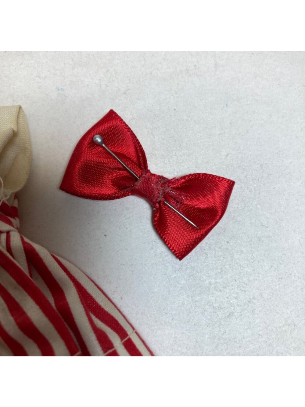 Nancy Ann Storybook Dolls Muffie Sailor Dress 607 Red white Stripes bow 1950s - Picture 6 of 8